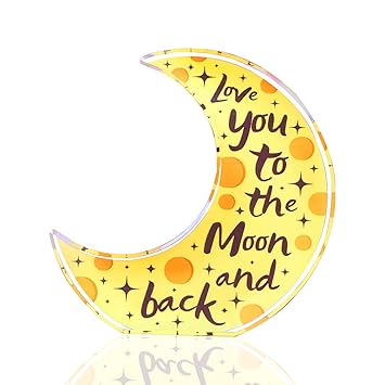 SICOHOME Love You to The Moon and Back Paperweight Mothers day Gifts for Wife Birtherday Gifts for husband kids mothers day gifts from husband