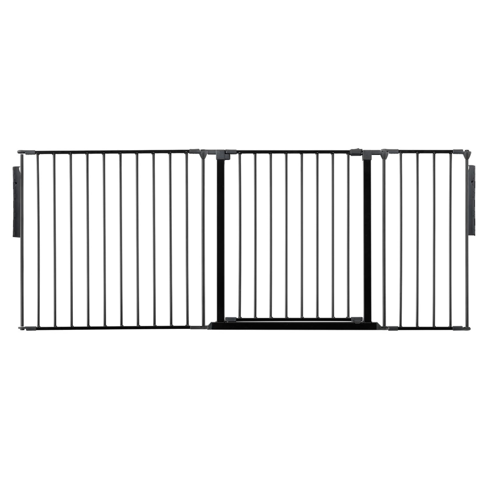 Safetots Premium Multi Panel Room DividerUp To 187Cm WideBlack70Cm TallFlexible Barrier With Door For Baby And Toddler from B&Q