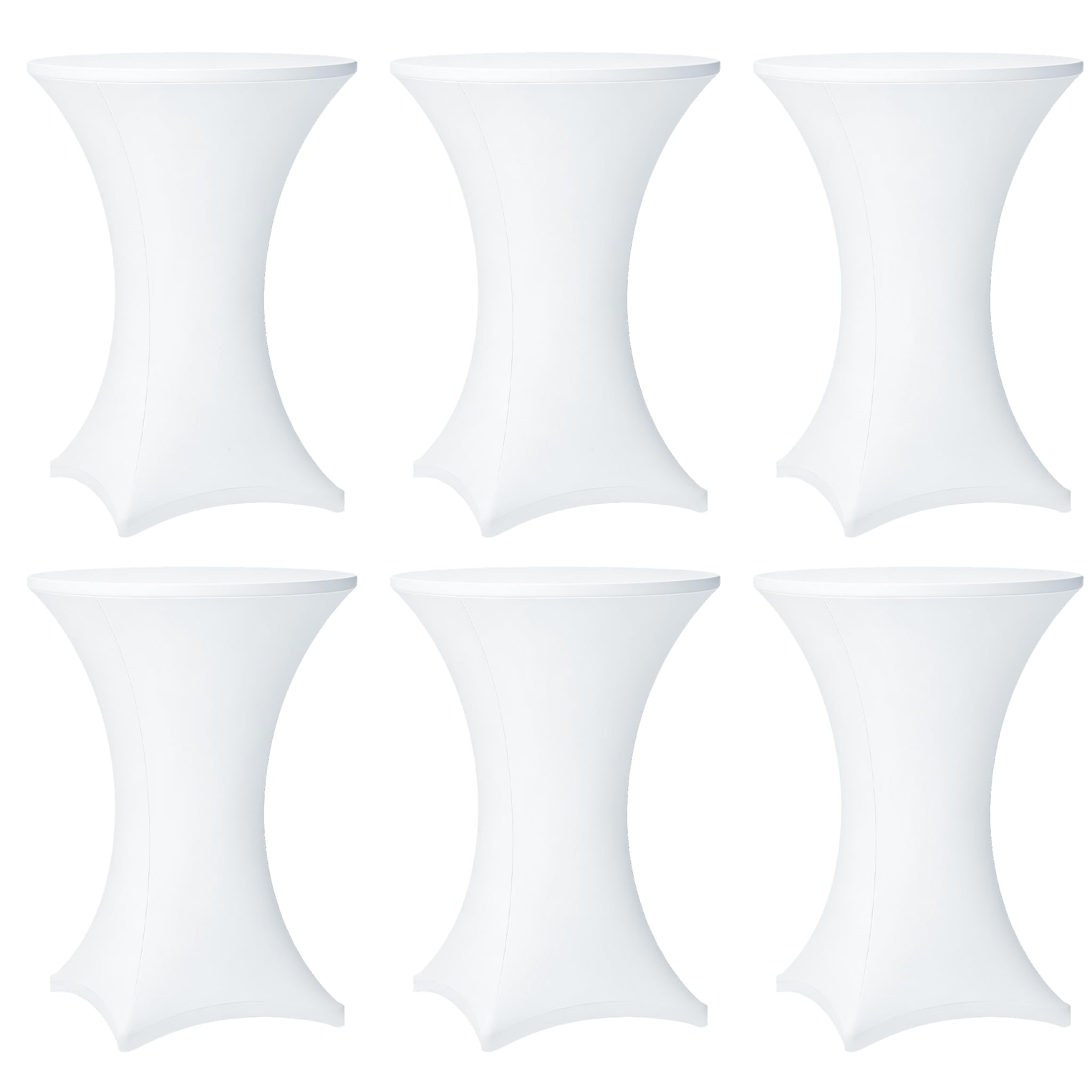 Photo 1 of Lemict 6-Pack Cocktail Table Covers - 32x43 Inch White