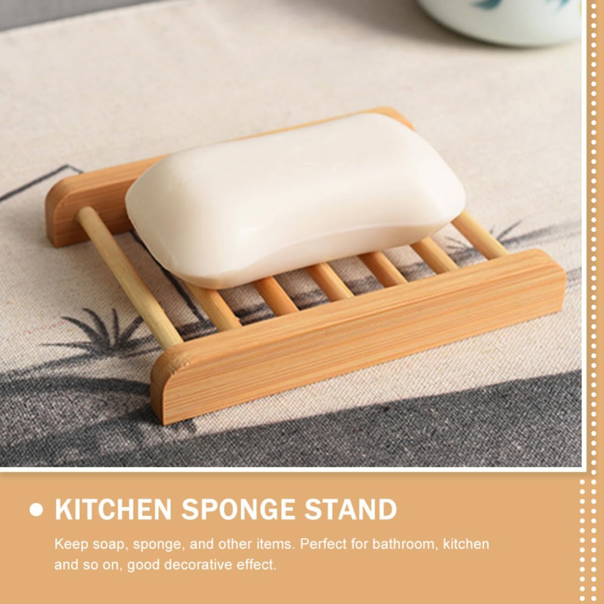 Wooden Soap Holder for Bathroom and Kitchen with Simple Design Space Saving and Soap Life Preserving Features Natural Look for Shower or Sink image 5