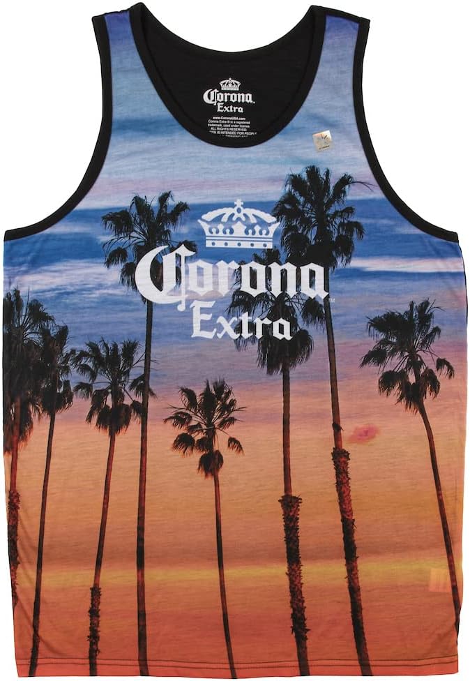 Corona Extra Palms Crew Neck Sleeveless Adult Tank Top