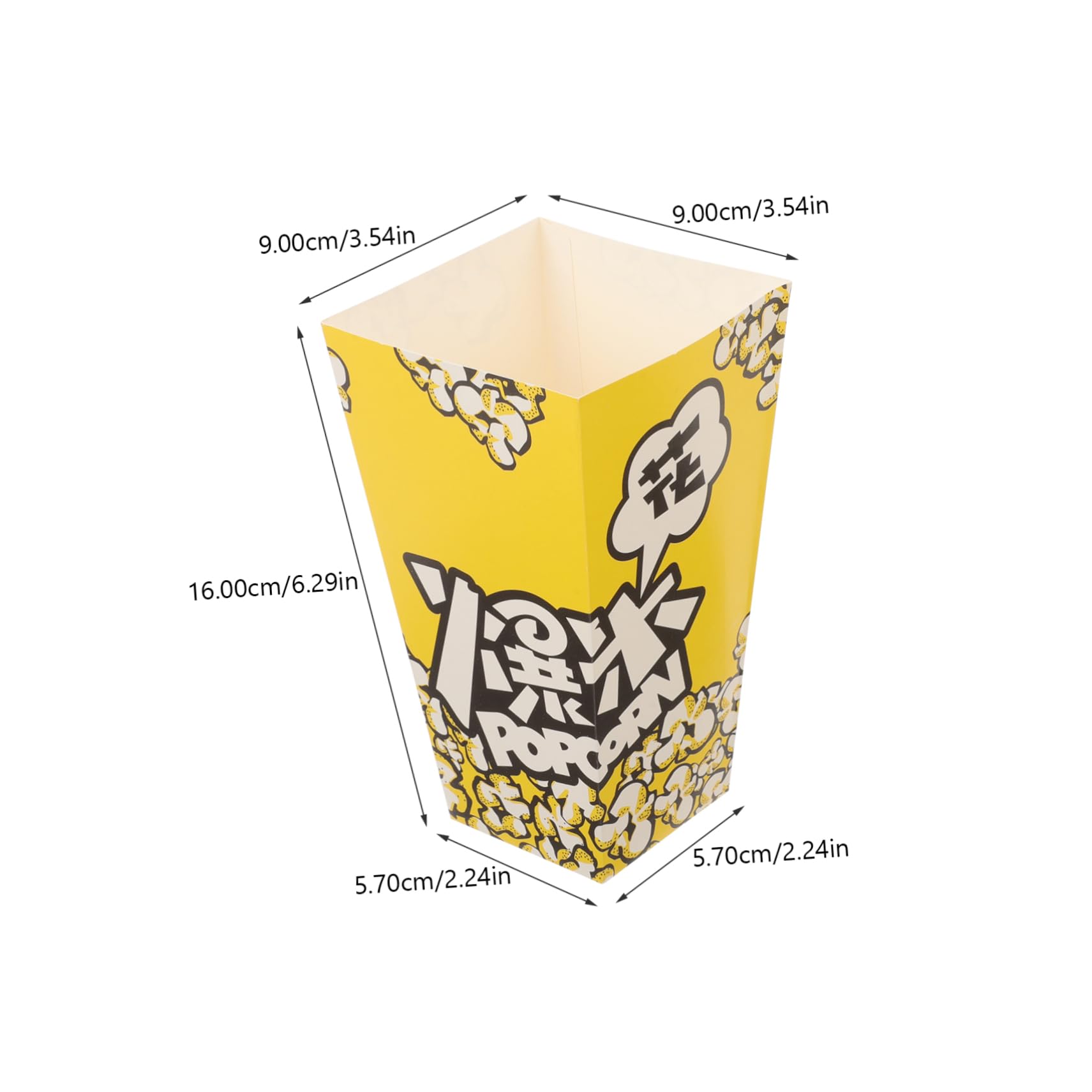 PRETYZOOM 100pcs Paper Popcorn Boxes Reusable Snack Containers for Popcorn Party Graduation Party