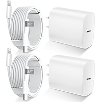 Vista 16 de Cargador de carga rápida para iPhone 14, 13, 12, 11 [certificado MFi], cable Lightning de 10 pies de largo con bloque de carga USB C de 20 W
