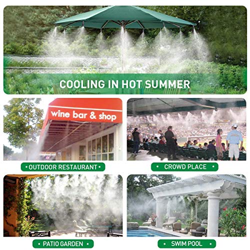 Image of DIY Crafts 9 Pcs Mist Set, Multi Accessories Misting Fan Set, Mist Cooling System Fan Misting Kit for Animal Plants Swimming Pool Cooler Tube H(9 Pcs Mist Set, Multi Accessories Misting Fan Set)