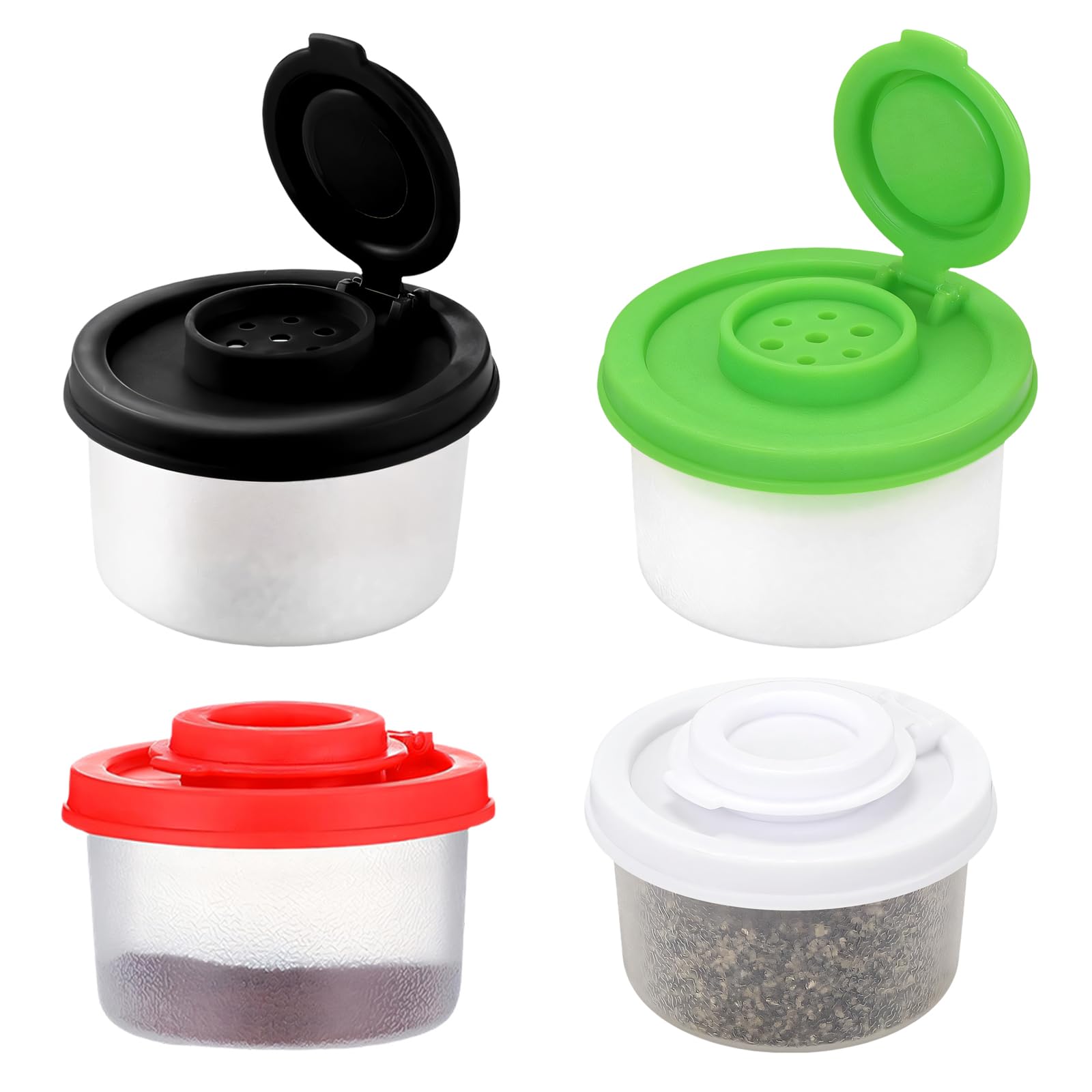 YWLUUOO Condiment Jars Leakproof Lid Ideal for Home Use and Outdoor Activity Seasoning Canisters