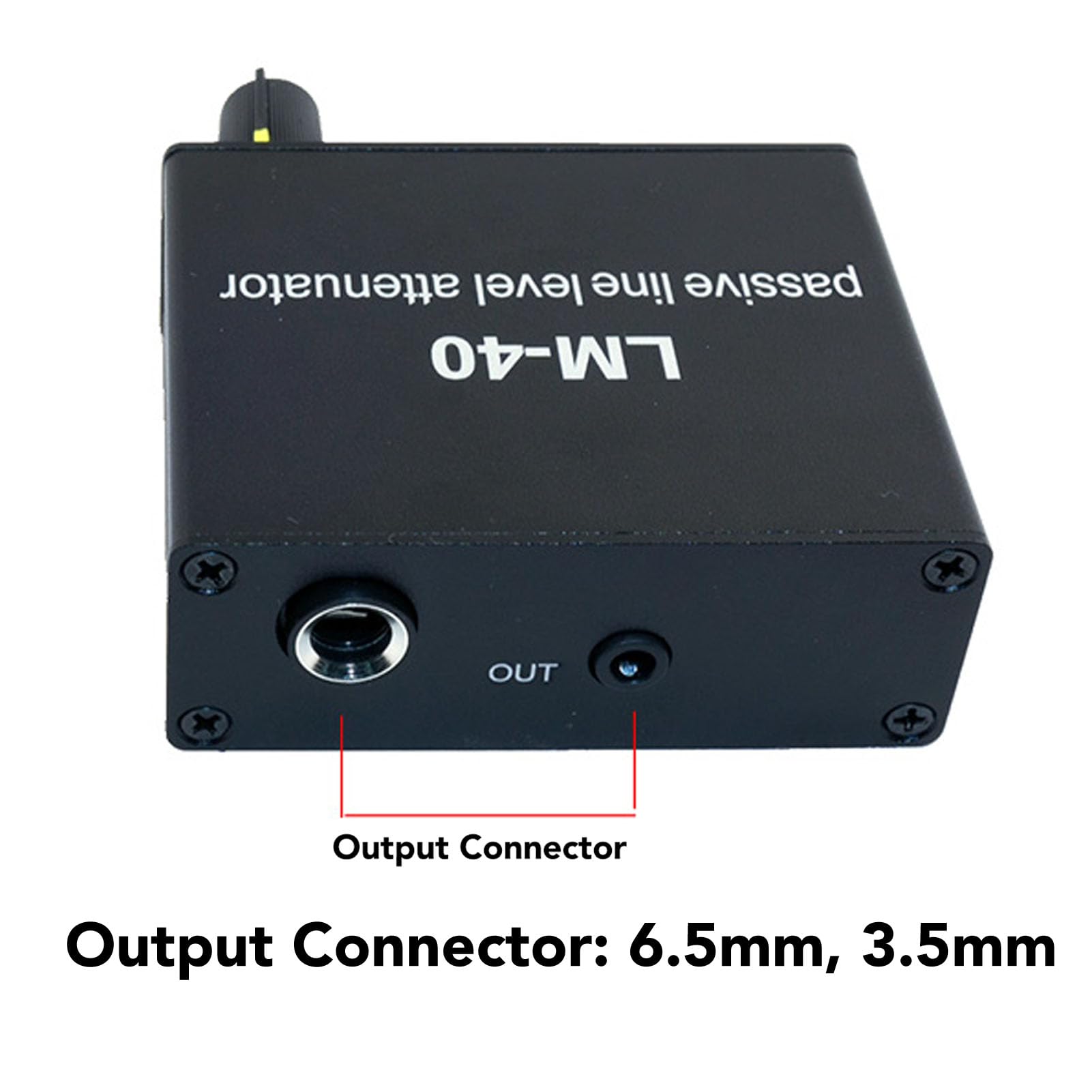 Garosa Atténuateur Sonore Professionnel LM40 Contrôle du Volume Passif avec Ports 6.5mm et 3.5mm pour Studio d'enregistrement Salle de Conférence Équipement Audio Professionnel