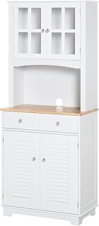 HOMCOM Kitchen Cupboard, Free Standing Kitche...,