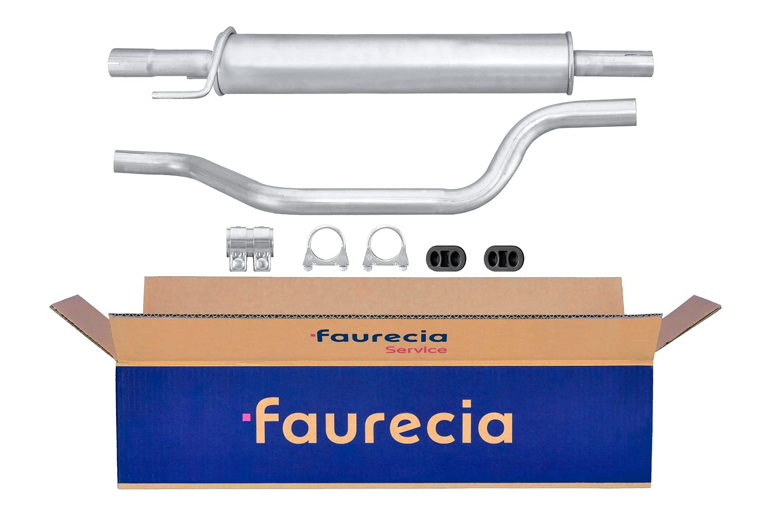 HELLA 8LB 366 021-131 Vorschalldämpfer - Easy2Fit® Kit - vorne - zweiteilig - Set mit Anbauteilen - für u.a. OPEL MERIVA A | 8LB 366 021-131 Kompatibel mit Meriva A Großraumlimousine (X03)
