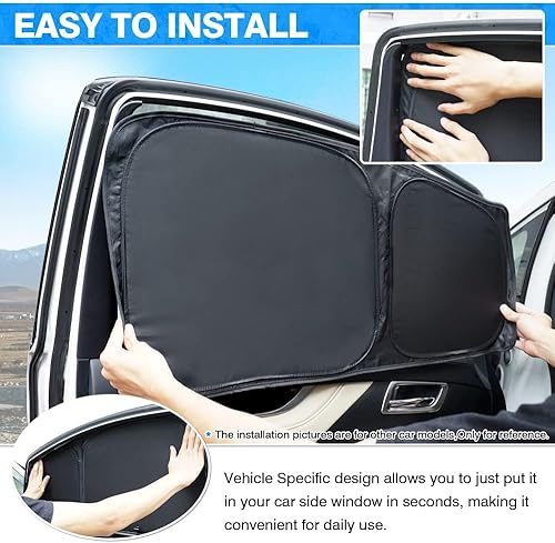 Miniatura 123 de T TGBROS Juego completo de persianas opacas para Ford F150 2021-2025 2026 para parabrisas lateral y trasero, accesorios F-150, cubierta plegable