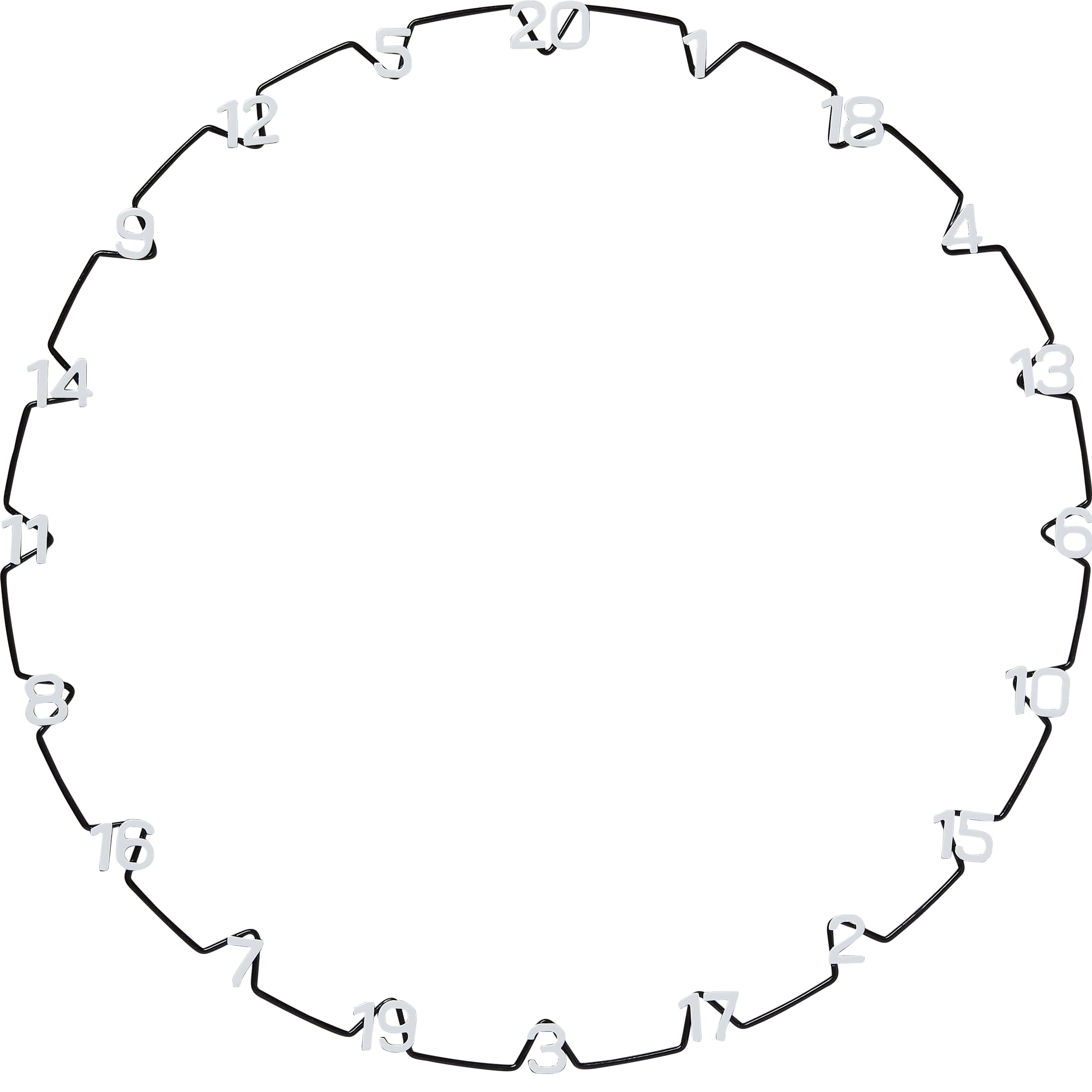 Unicorn Dartscheibe Nummernring | Eclipse Ultra-Visible | Weiß | Metall | Erhöhte Klarheit und Fokus | Standard, Horizontal oder Extra Große Zahlen