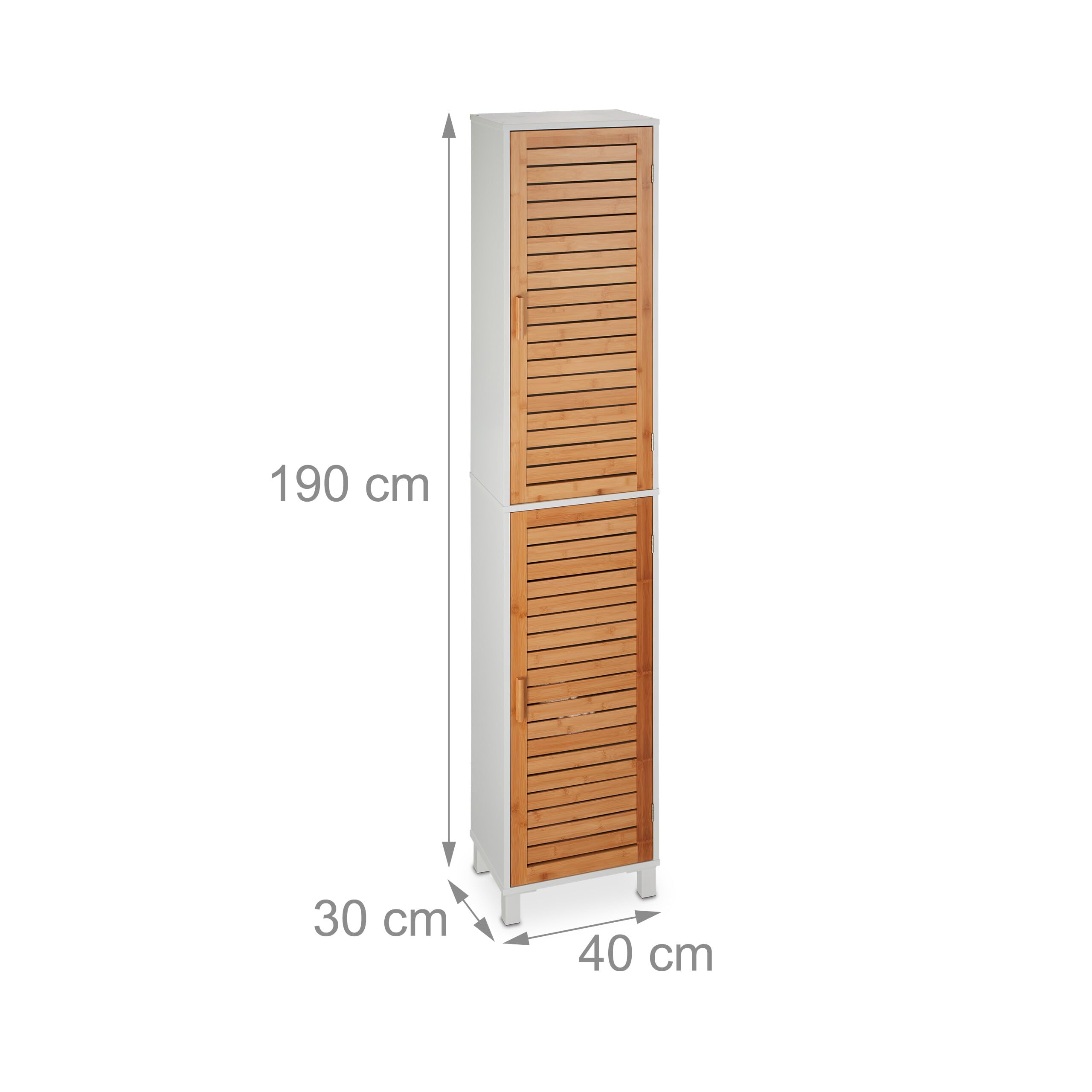 Vestland Kolomkast – Badkamerkast Hoog – Mat Wit – 150 x 35 x 30 CM