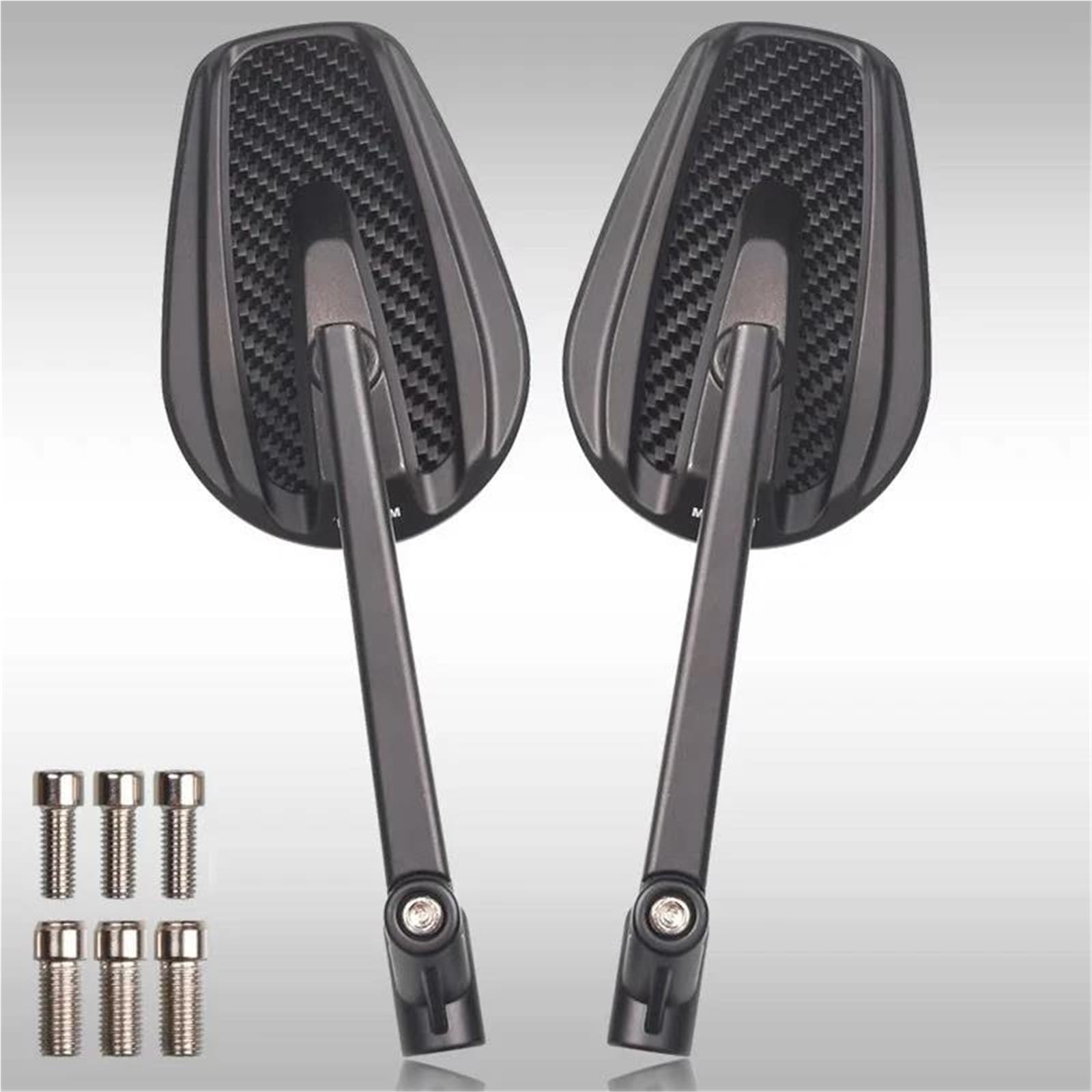Sicurezza del veicolo Accessori Per Moto Specchietti Laterali In Lega Di Alluminio 8 10mm Universale Per Ducati Per Scrambler Per Kawasaki(Style2)