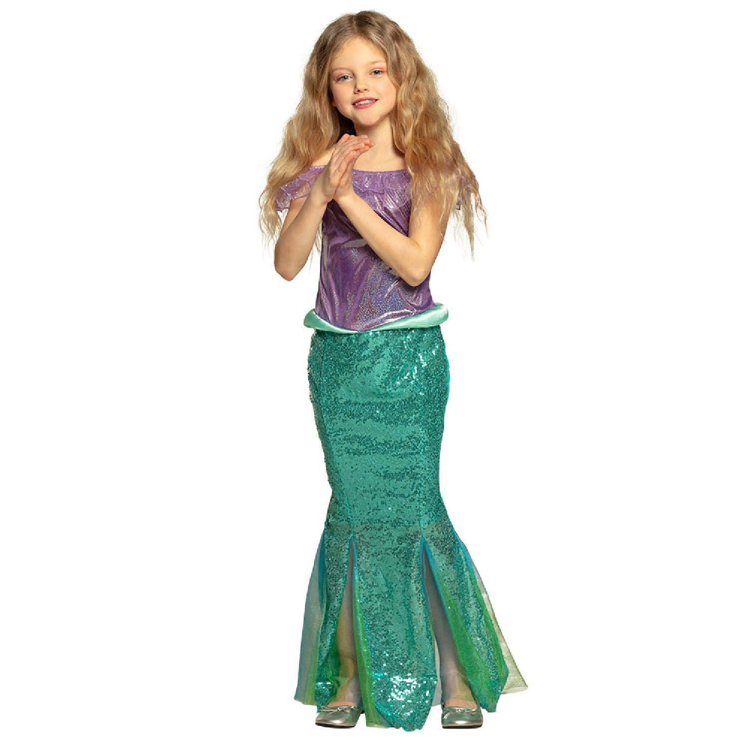 Boland - Children's mermaid costume, long dress and tiara for girls, with sequins and tulle, mermaid, costume, carnival, theme party