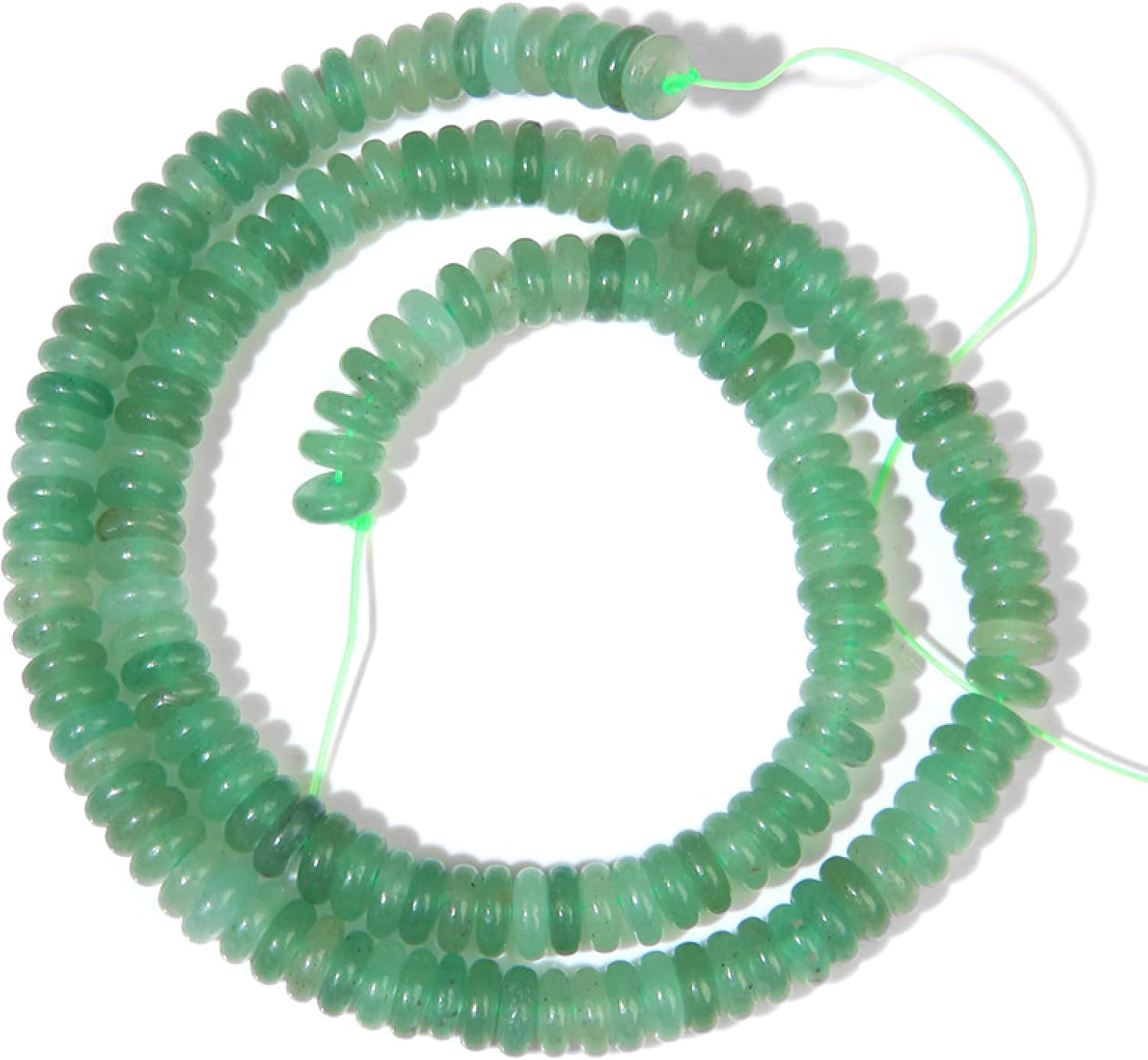 Natural Stone Bead Agat Jaspers Flat Spacer Beads 2x6mm Loose Spacer Beaded DIY for Jewelry Making Handmade Accessories,NO.3 Watermelon,2x6mm 80pcs