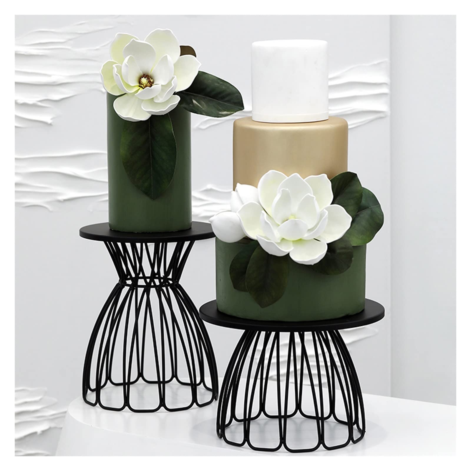 SUNESA Présentoir à Gâteau Mariage Fer Gâteau Stand Jupe Gâteau Plaque Dessert Table Gâteau Plateau Dessert Stand Présentoir Stand de Gâteaux (Color : Noir, Size : S)
