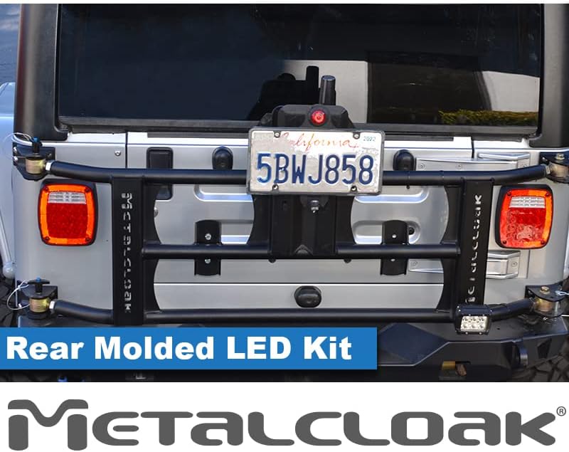 Miniatura 6 de Metalcloak Kit de luces traseras de repuesto LED moldeadas, compatible con Jeep CJ, YJ, TJ, LJ, el mejor sistema LED para tu vehículo, actualización