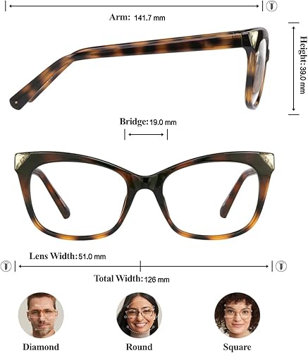 Miniatura 2 de ZENNI - Gafas de lectura con bloqueo de luz azul para mujer con marco de ojo de gato gafas de luz TR90