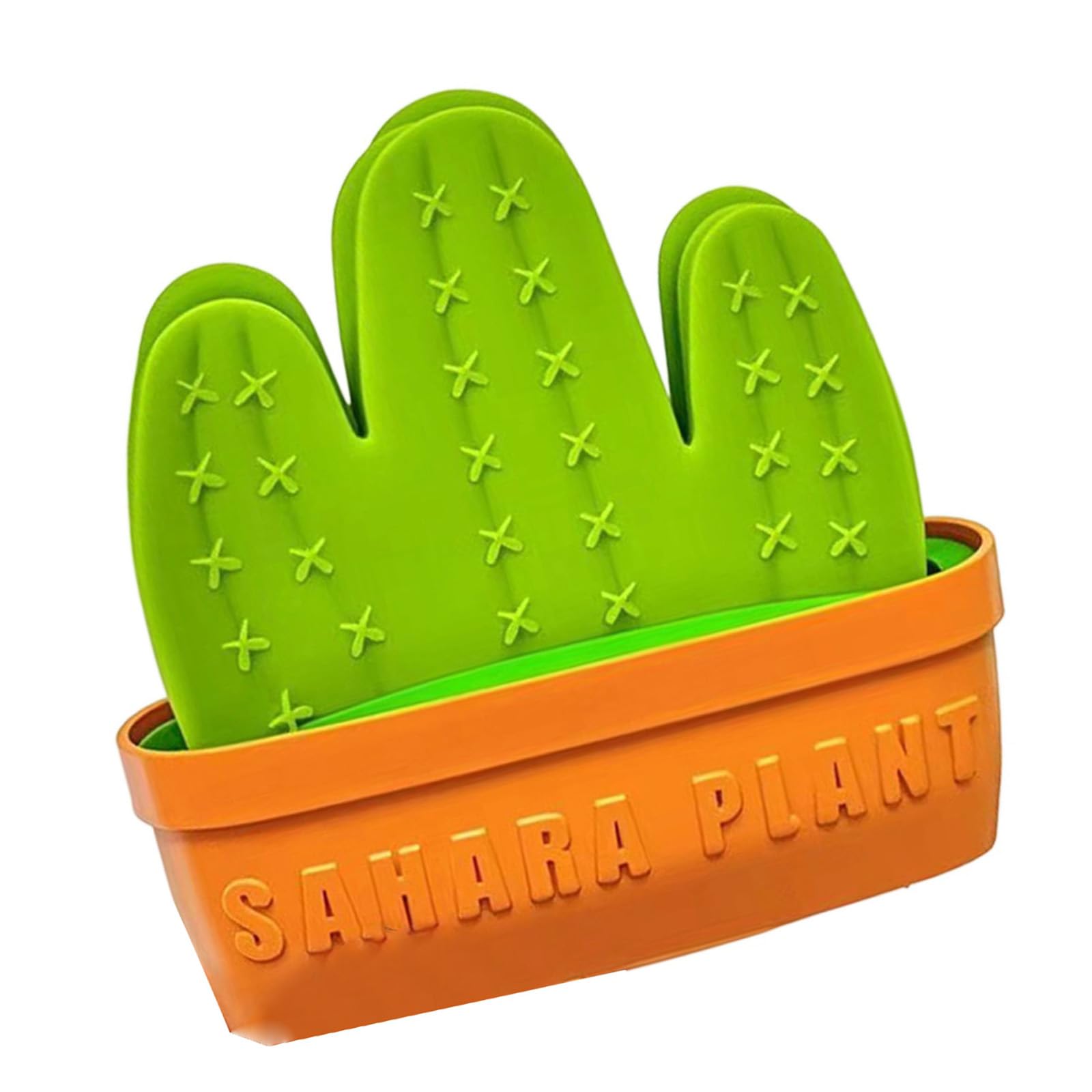 APGLSXY Of 6 Nonslip Coasters Drinking Mats Cactus Shape Protective Mats Cup Suitable for Drinking PVC Resin Coasters