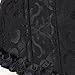 819 Women Lace up Back Sexy Floral Corset for Women Lingerie Bustier Top Plus Size 7X-Large Black