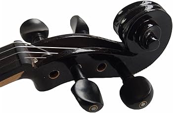 Amazon | フルサイズバイオリン純粋な黒い純木の静かなバイオリン4/4