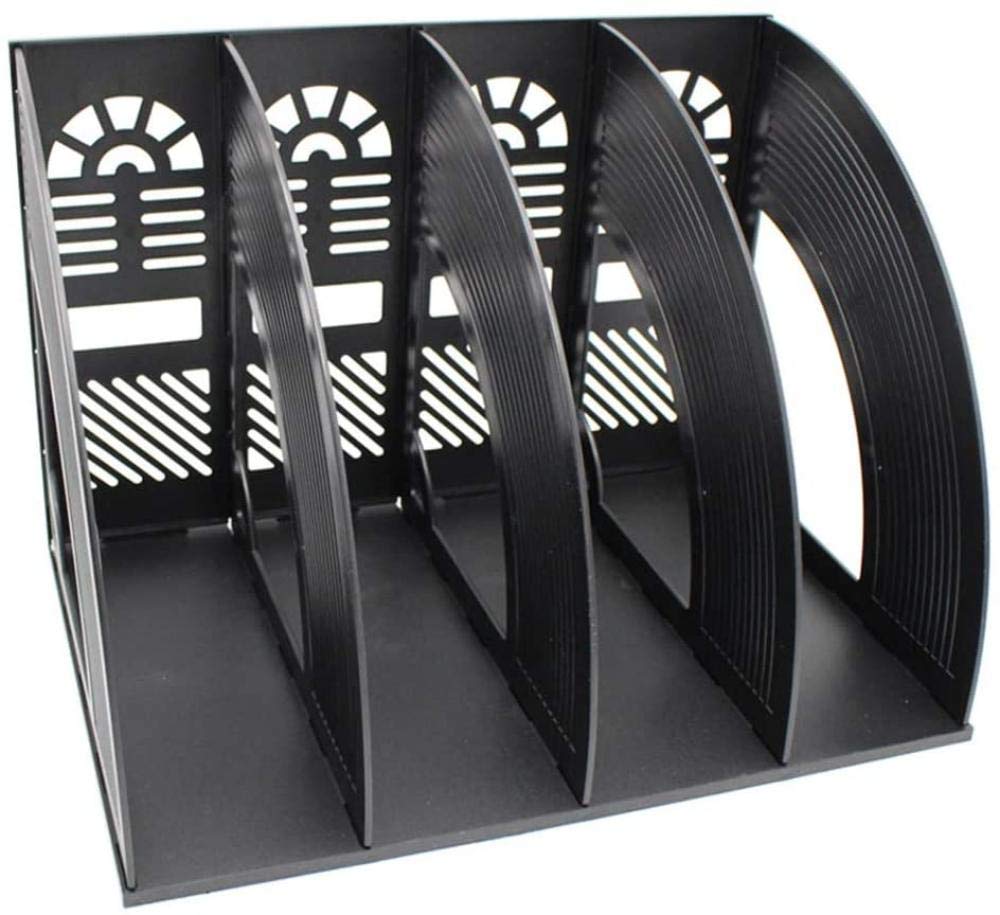 Portadocumenti, portariviste, vassoio portadocumenti, vassoio portaoggetti, accessori per ufficio in plastica, portadocumenti, portariviste, organizer per carta da scrivania, scuola-Quadruple_Bl