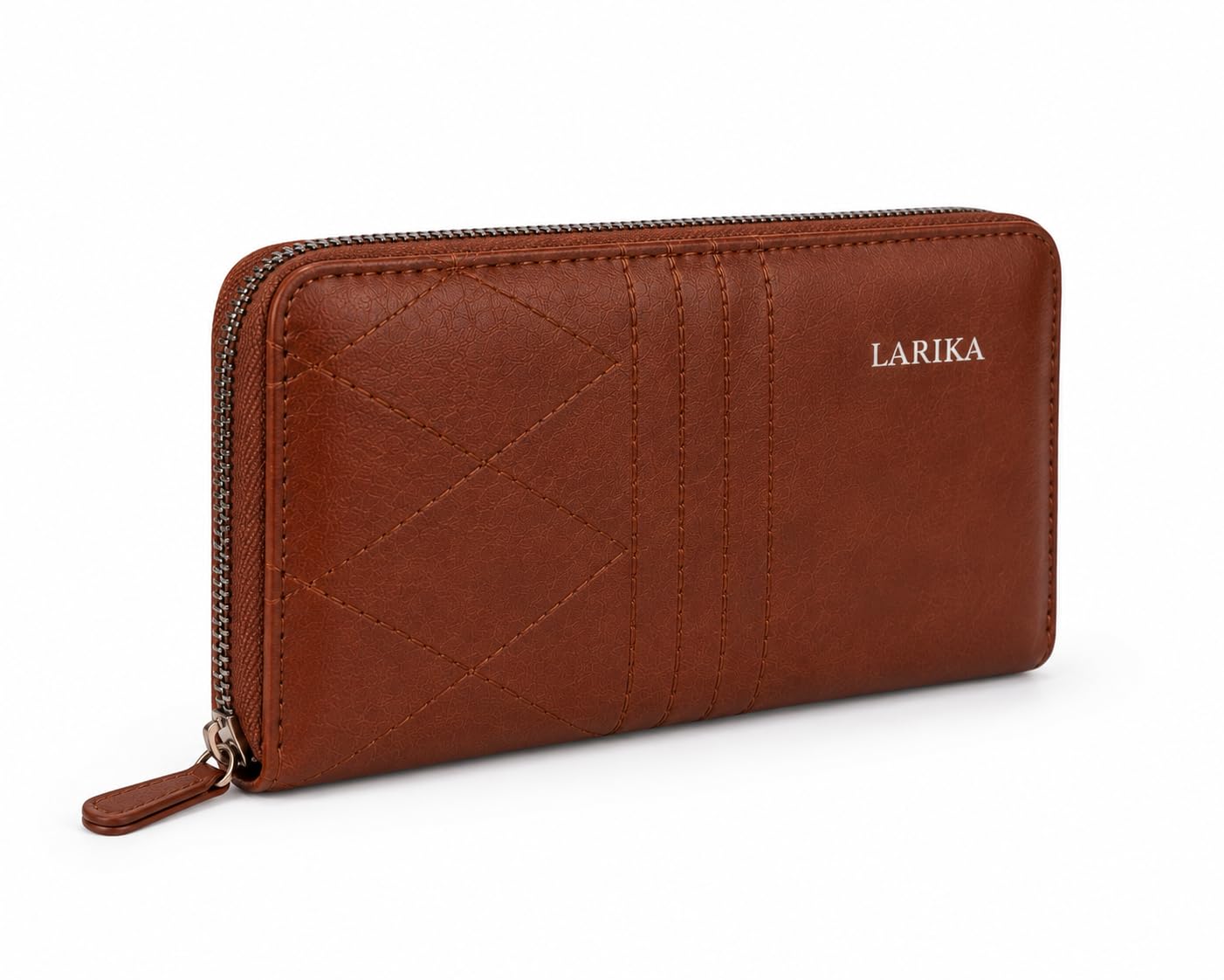 Leather Zip-Around Wallet for Women with Card Slots-image-20