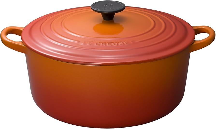 【未使用 美品】LE CREUSET　ココット ロンド オレンジ28cm 大鍋 Amazon.co.jp: ル・クルーゼ(Le Creuset) 鋳物 ホーロー 鍋 ココット