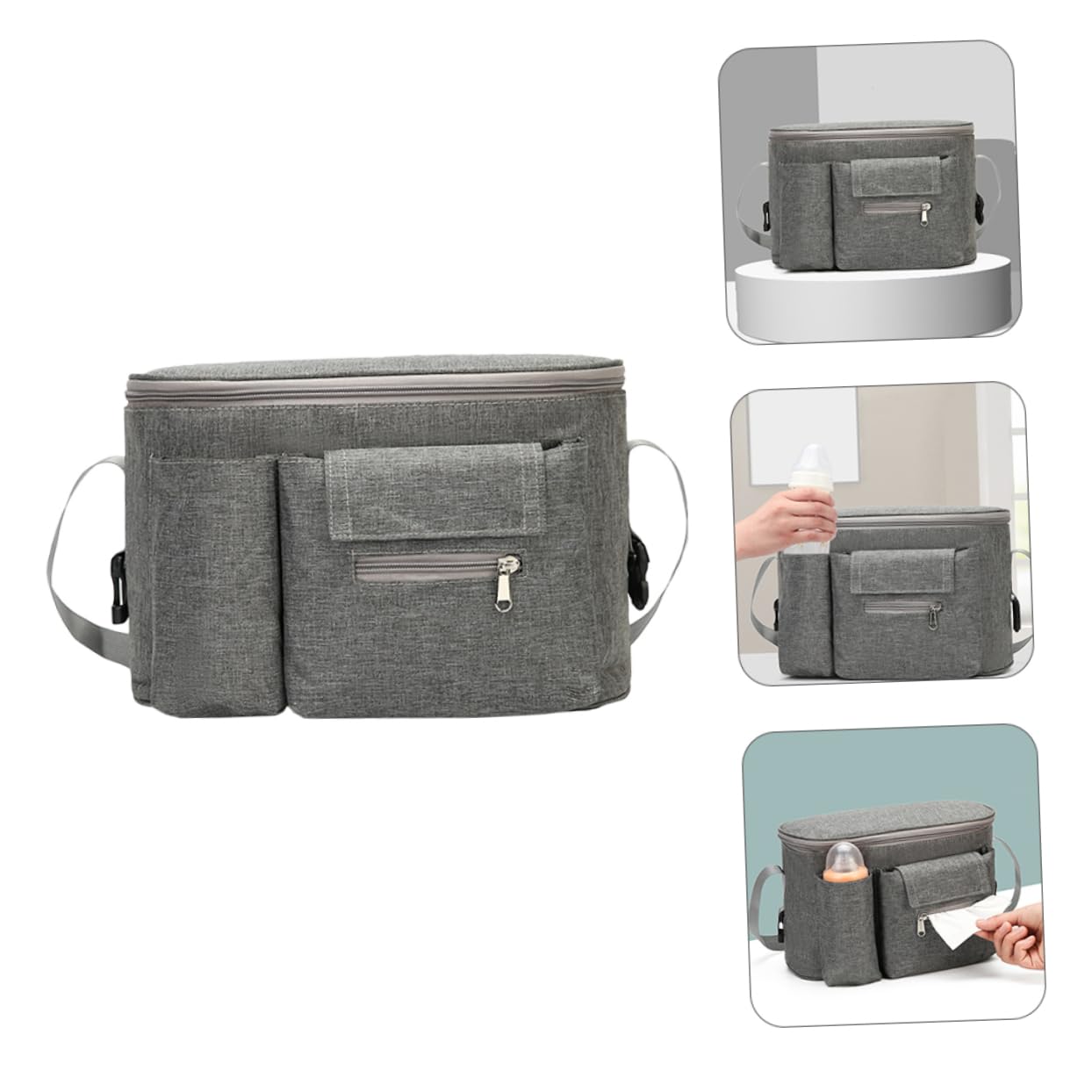 Bolsa para Pañales Multifunción para Cochecito, Nailon