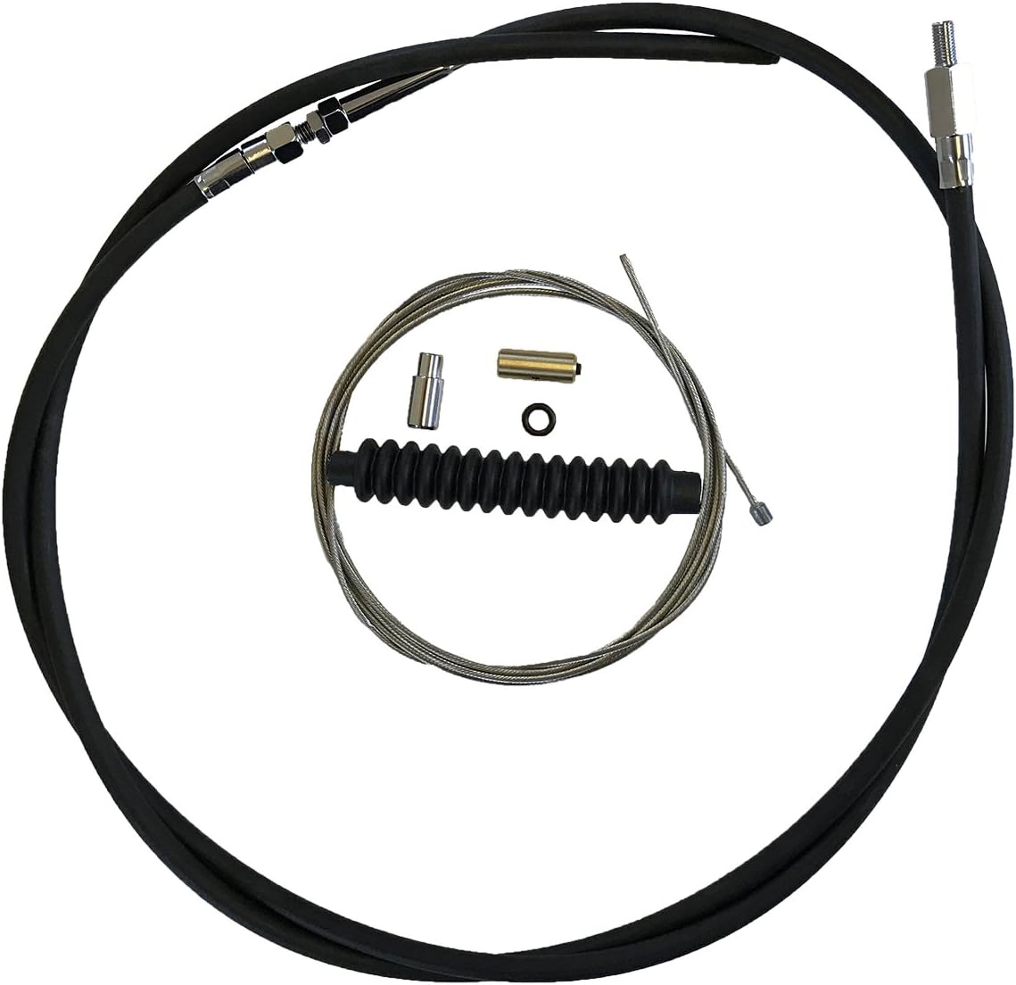 Venhill U01-1-201-BK H-D Twin Cam V-Twin Motorcycle Clutch Cable Kit