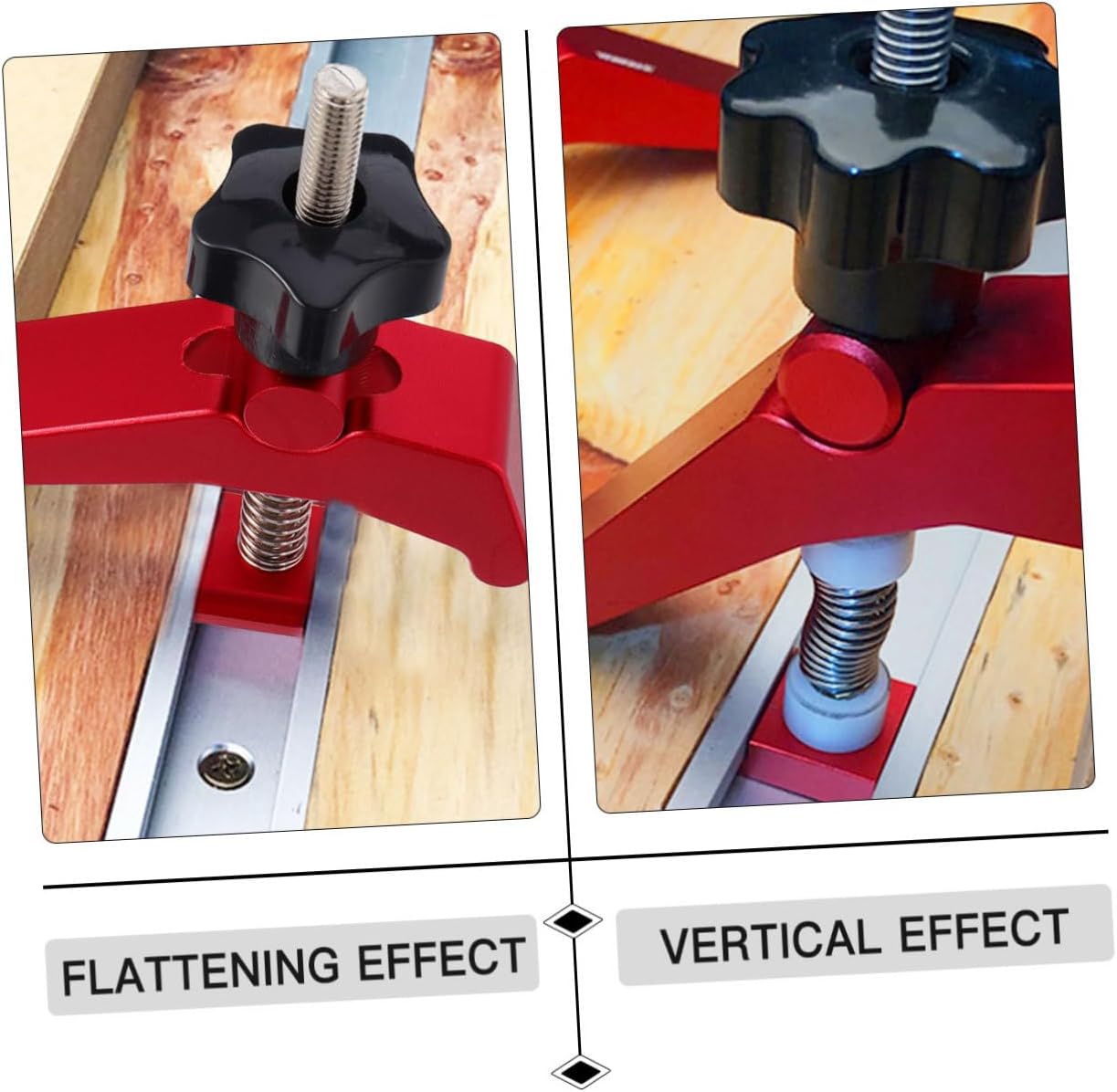 Uonlytech 2pcs Track Hold down Clamp Woodworking Tool for Secure Positioning and Fixing for Projects Comfortable Grip Design