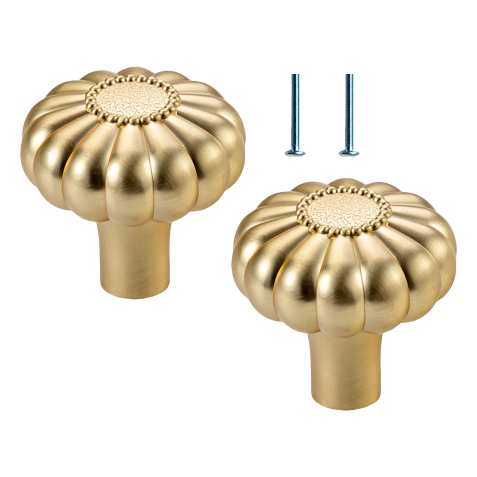 Newft Single Hole Copper B Of 2 Practical Brushed Gold Cabinet Handle Zines Alloy Drawer Pull For Bedroom Bathroom Furniture Daily Use Decorative Cabinet Knob