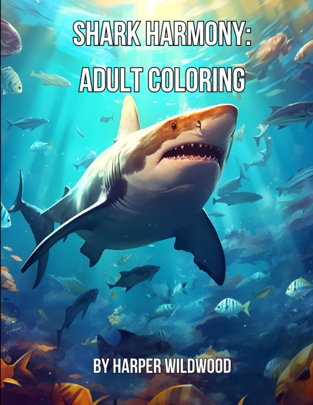 Amazon.com: Shark Harmony: Adult Coloring: Shark Adult Colouring book ...