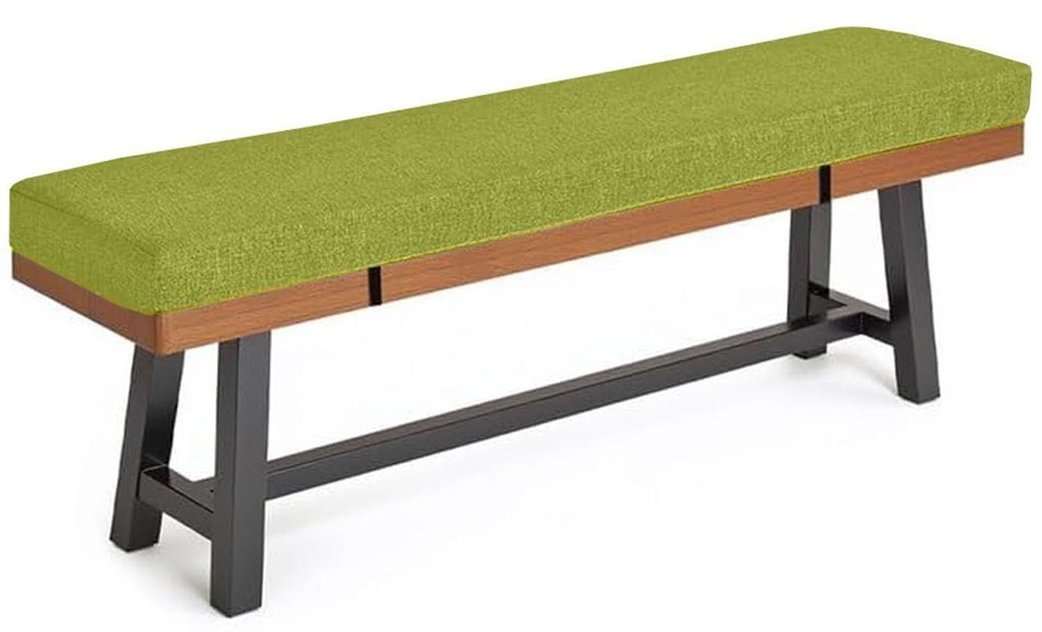 Outdoor Bench Cushion 140cm/100cm/120cm/150cm/220 x 40cm for Indoor Garden Furniture, Non Slip Pad Patio Kitchen Sofa Bench Cushions for Dinning Bench Swing Window Seat Pad(Yellow-green,140x28x3cm)