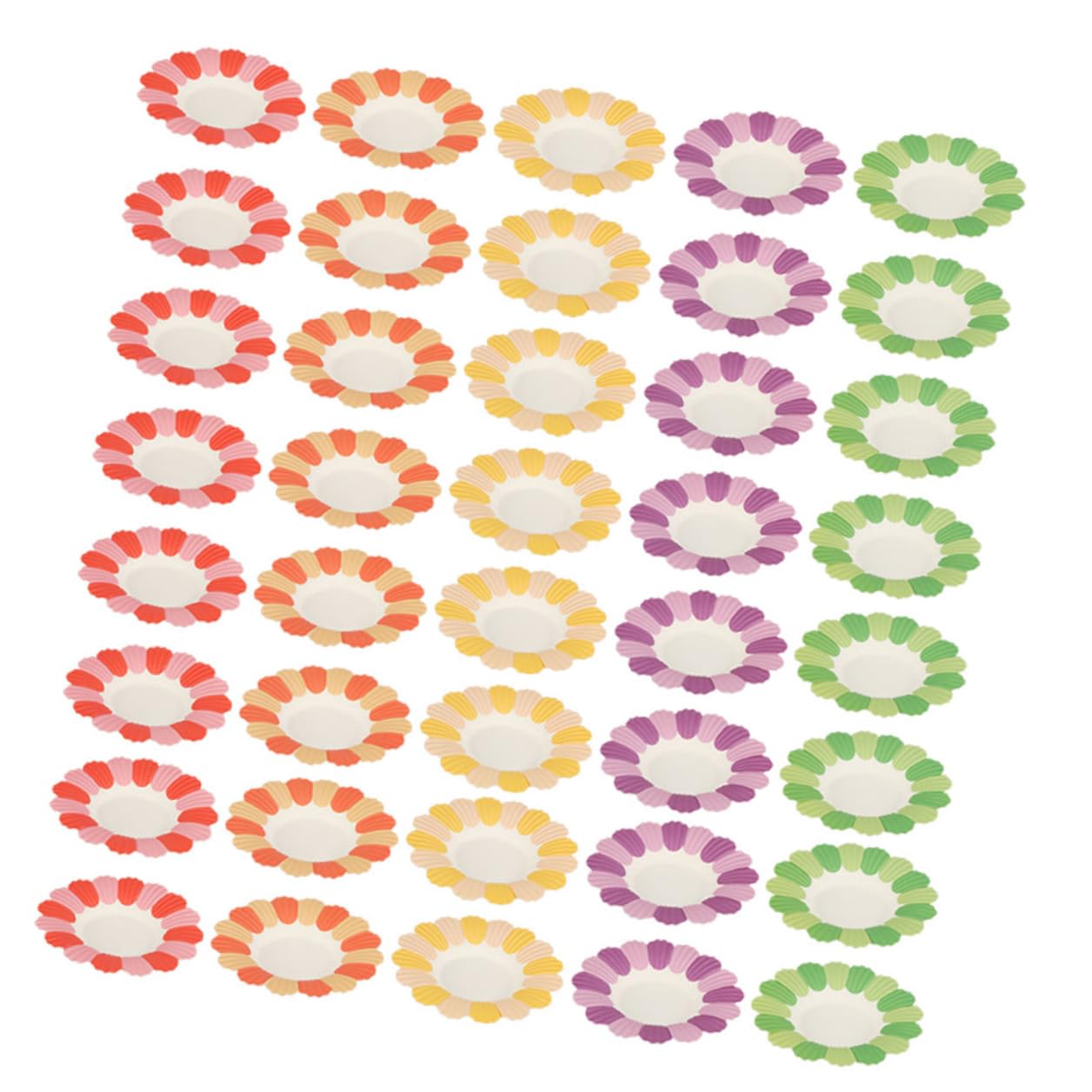 Assiettes en papier jetables multicolores vaisselle de fête enfantine dessert lot 100