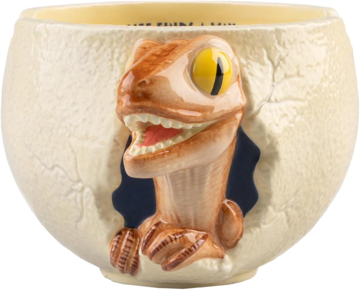 Grupo Erik Ceramic Bowl 3D - Jurassic Park Merchandise | 800 ml - 28.2 oz -Decorative Bowl | Jurassic Park Gifts for Friends, Kitchen Accessories and Decor, Dinosaur Gifts Under 25 Pounds
