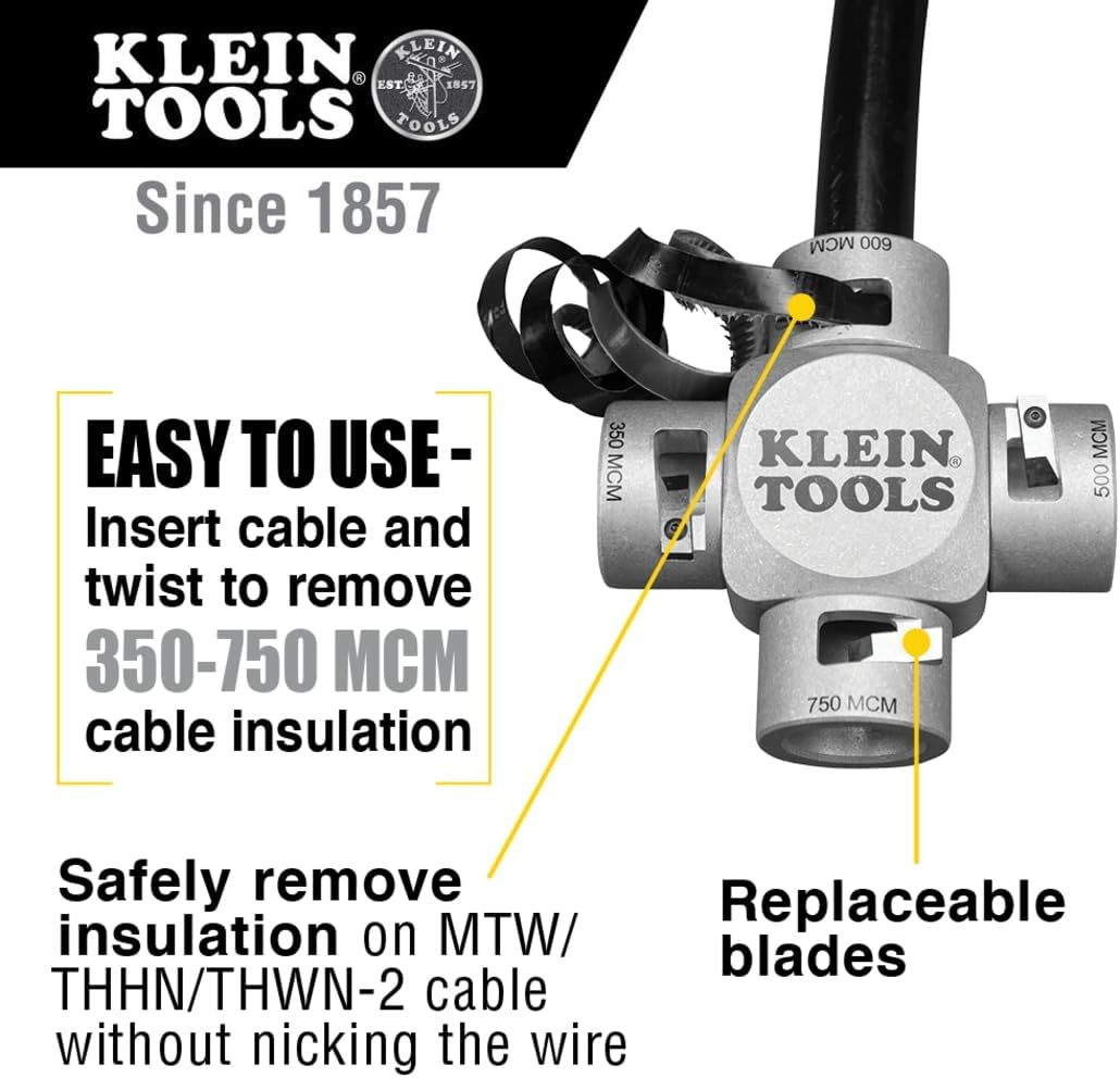 Klein Tools 21050 Large Cable Stripper (750-350 MCM)