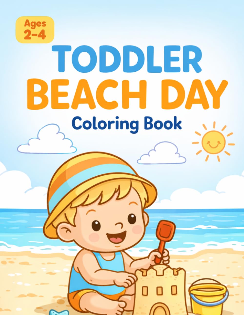 Toddler Beach Day Coloring Book: Sandcastles, Waves, and Summer Fun for Little Colorists