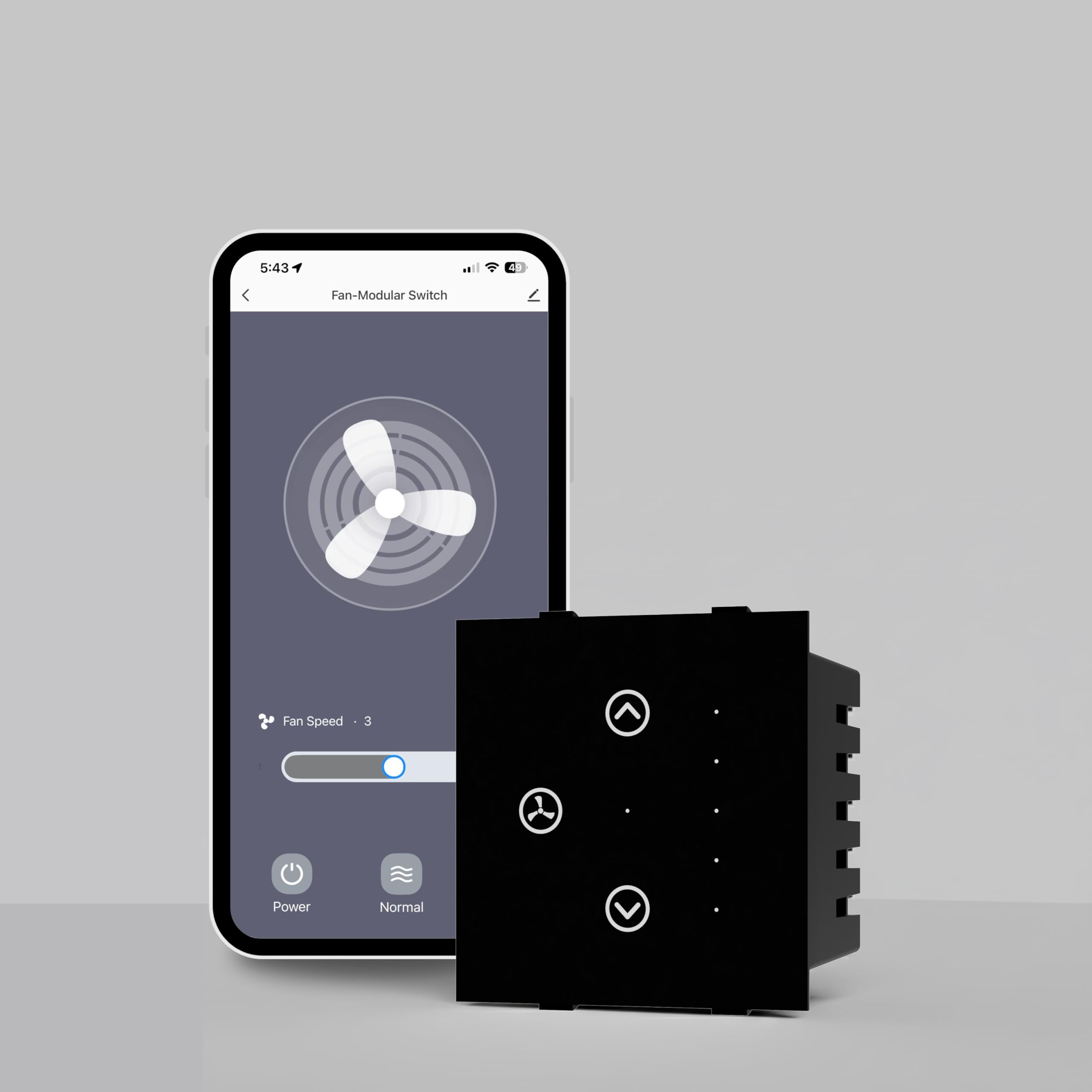 SMART MODULAR 1 FAN REGULATOR PREMIUM TOUCH SWITCH - GLASS (Not Acrylic): Elevate Your Home with Effortless Control (Fits in Anchor Roma Classic and similar plates) Not for BLDC fans.