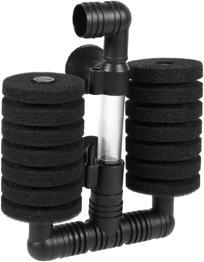 Pump Fish Tank Filter Air Pump Fish Tank Filter, Safe Submersible Internal Filter Plastic + Sponge Aquarium for Freshwater Fish(2831)