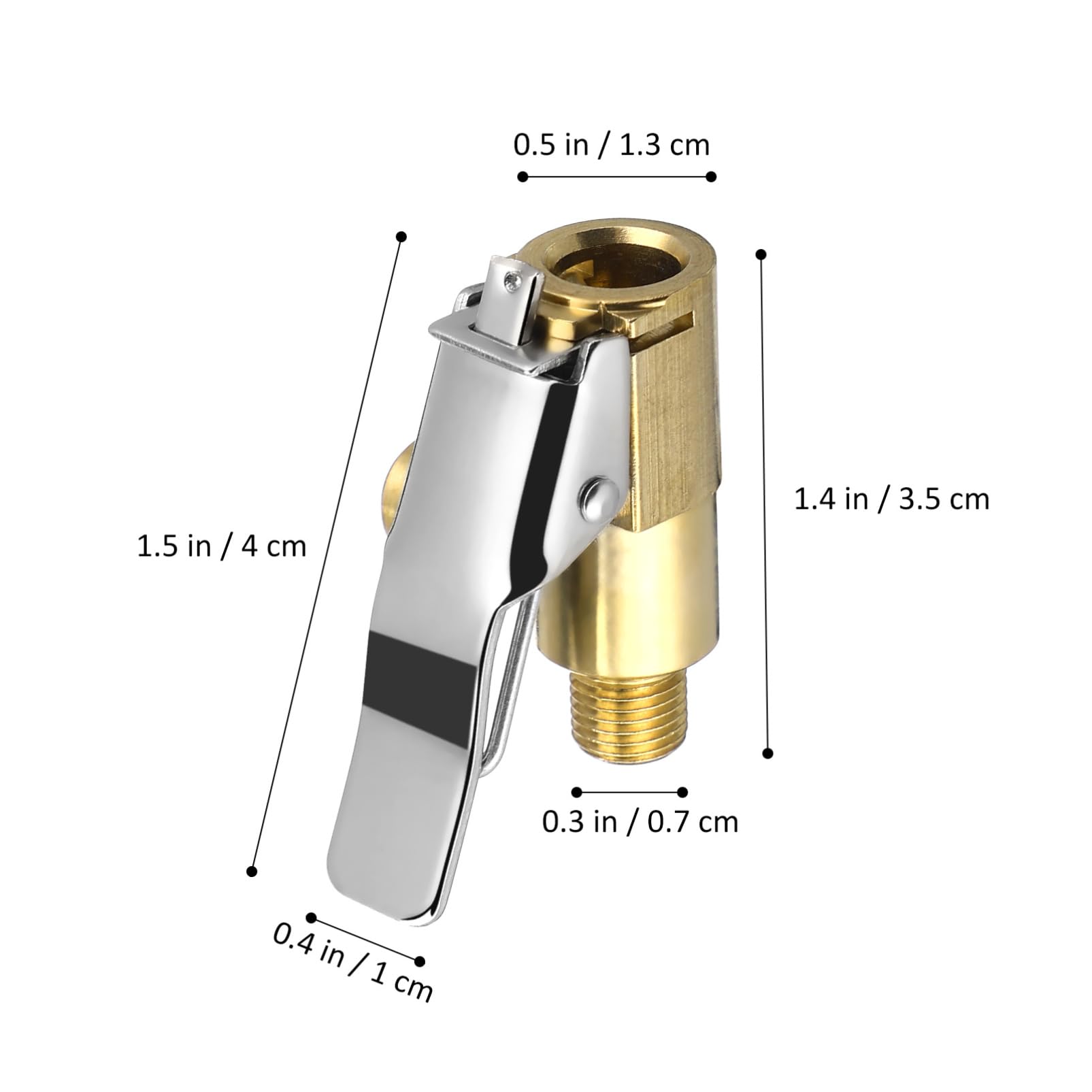 Parliky 2Pcs Locking Air Chuck Quick Connect Tire Inflator Accessories with Release Button Durable Construction for Effortless Inflation and Deflation for Cars