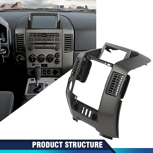 Miniatura 5 de PIT66 Tapa del panel de instrumentos de la consola central para salpicadero, bisel para Nissan Armada 2005-2006Nissan Pathfinder ArmadaNissan Titan