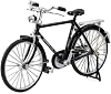Bicycle Miniature Retro Figure Diorama Model Finished Alloy 110 Black