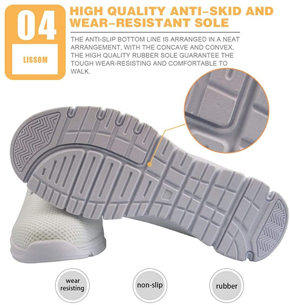 SEANATIVE Chaussures de course à pied en maille respirante pour femme - Style décontracté - Pour le jogging et le sport