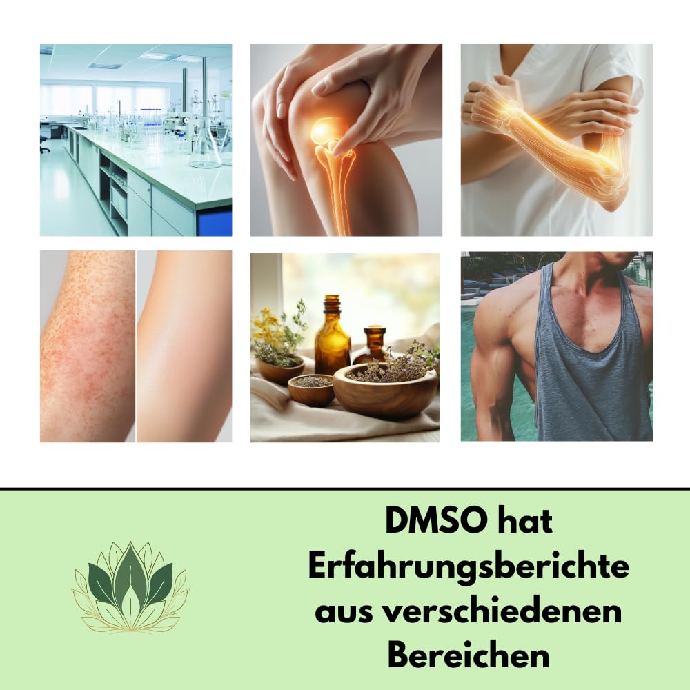 DMSO MSM Magnesium GEL 50% Original Methylsulfonylmethan Magnesiumchlorid hochdosiert DMSO 99,9 Prozent Reinheit mit Dimethysulfoxid 99,9% 50ml Airless HDPE-Tube, Natur