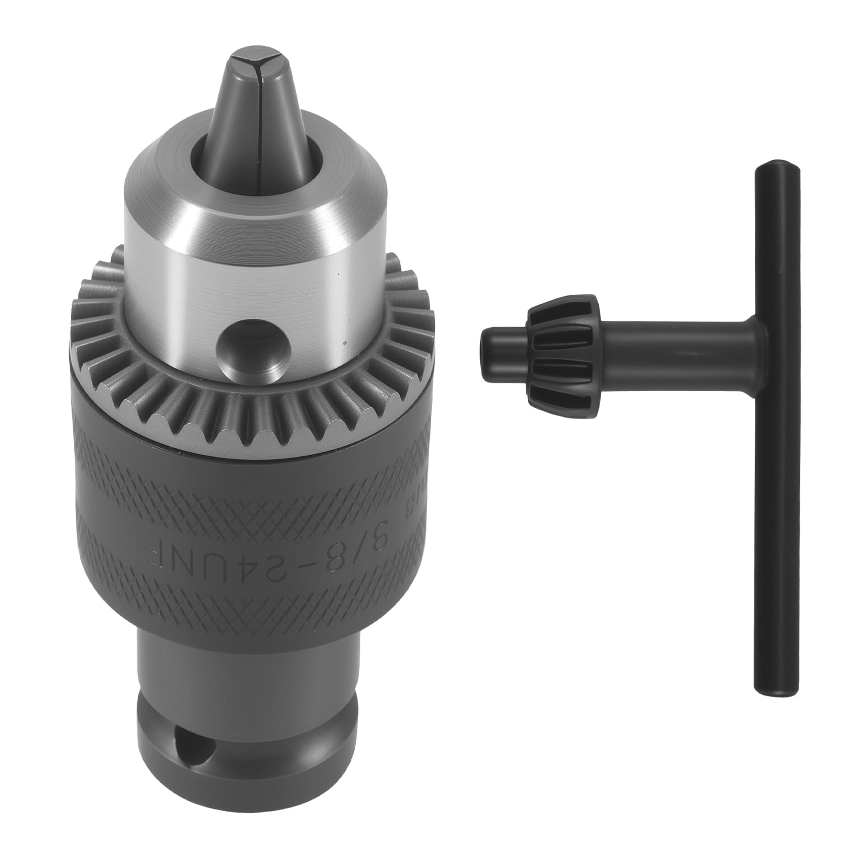 MOLERRI 1.5-10mm 1/16 Inch - 3/8 Inch Capacity Key Drill Chuck Wrench Converter 1/2 Inch Socket Square Female Adapter