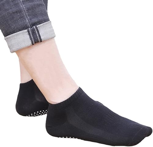 Miniatura 3 de DOOVID Calcetines antideslizantes de agarre para mujeres y hombres, calcetines tobilleros de algodón, calcetines de yoga, calcetines de pilates,