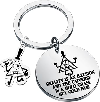 TGBJE Cipher Keychain Cartoon Inspired Gift Mystery Shack Gifts Pyramid Jewelry For Cartoon Lover