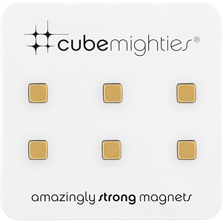 Amazon Co Jp ネオジム磁石 強力マグネット おしゃれでかわいい Mighties クロムメッキ 加工 キューブ 小 ゴールド 文房具 オフィス用品