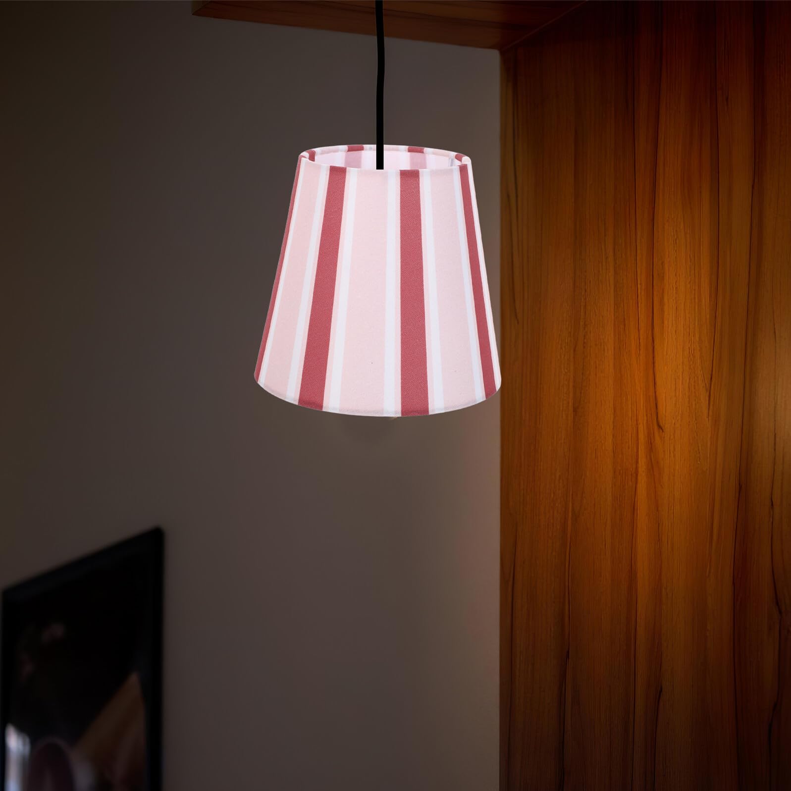 NUOBESTY Paralume a Campana a Strisce Verticali 10X15X135 CM per Lampada da Tavolo e Piantana Sostituzione Paralume Piccolo per Camera Ufficio e Hotel