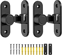 Vista 9 de Cerraduras de puerta de granero, cierre de puerta abatible de ángulo recto de 90/180 grados para dormitorio, jardín, gabinete